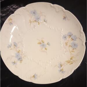 HAVILAND & CO FRANCE LIMOGES LARGE Floral Pattern PLATTER SCALLOPED RIM 10 In